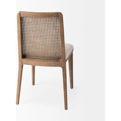 Clara Dining Chair (Set of 2) by Mercana. Made from fabric, wood in a transitional style.