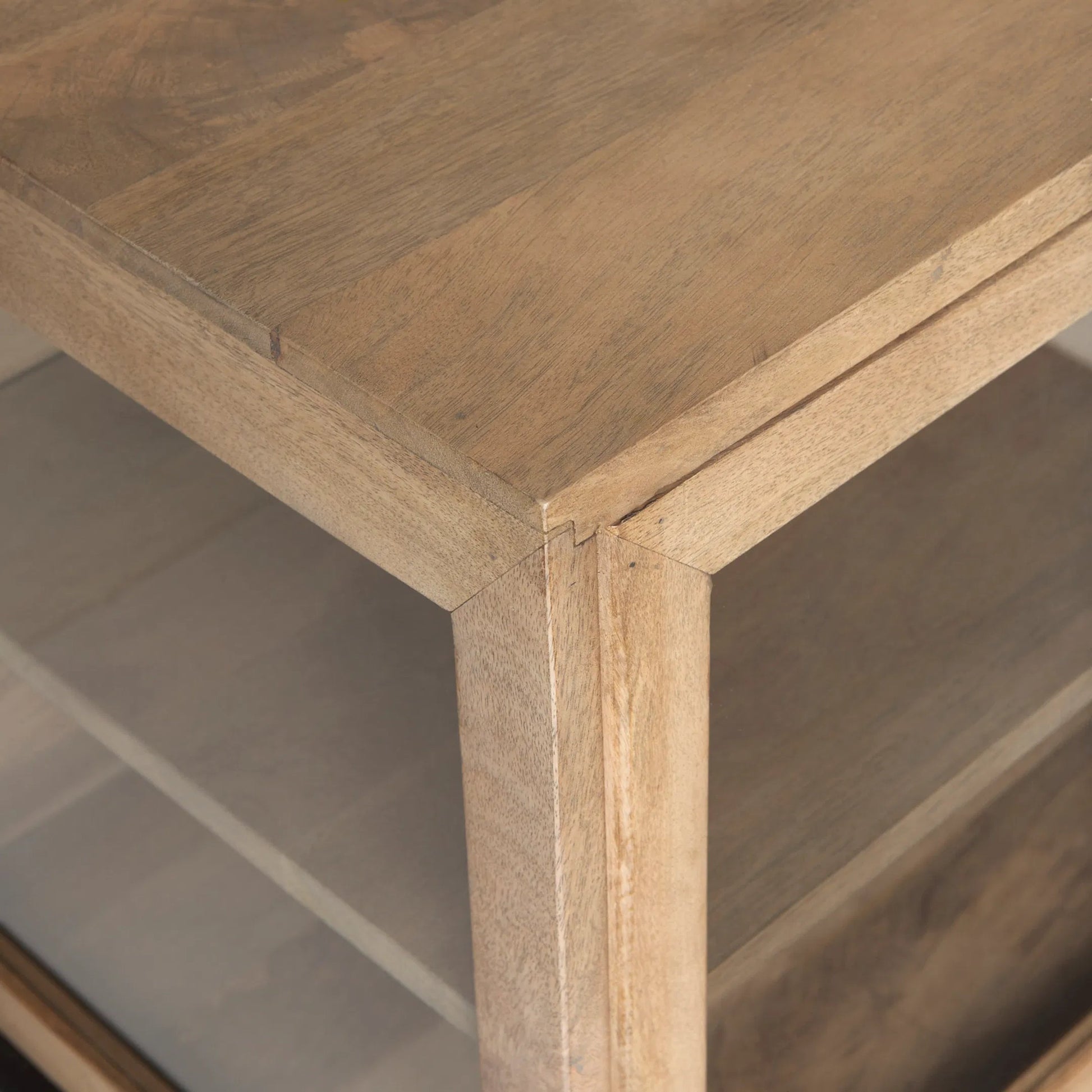 Arelius Sideboard by Mercana. Made from glass, solid wood, steel in a modern style.