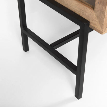 Arelius Sideboard by Mercana. Made from glass, solid wood, steel in a modern style.