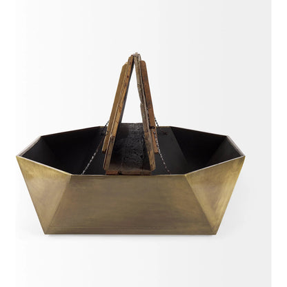 Esagono Coffee Table by Mercana in brass. Made from unique in a modern style.