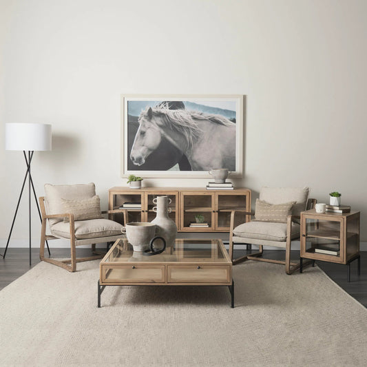 Arelius Sideboard by Mercana. Made from solid wood in a unique style.