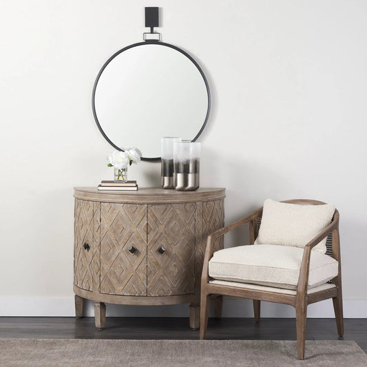Baltic I White Brushed Metal Bottom Vase by Mercana in white, bronze, silver. Made from unique in a eclectic & global style.