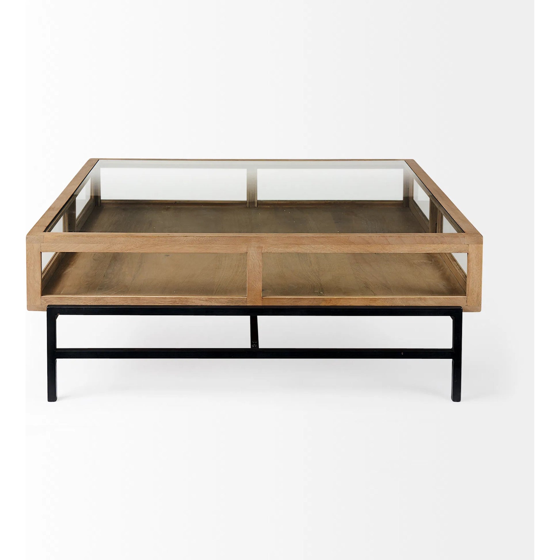 Arelius Square Coffee Table by Mercana. Made from solid wood in a transitional style.