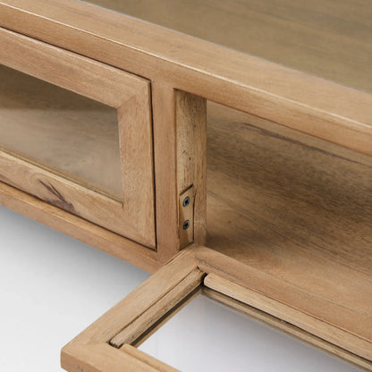 Arelius Square Coffee Table by Mercana. Made from solid wood in a transitional style.