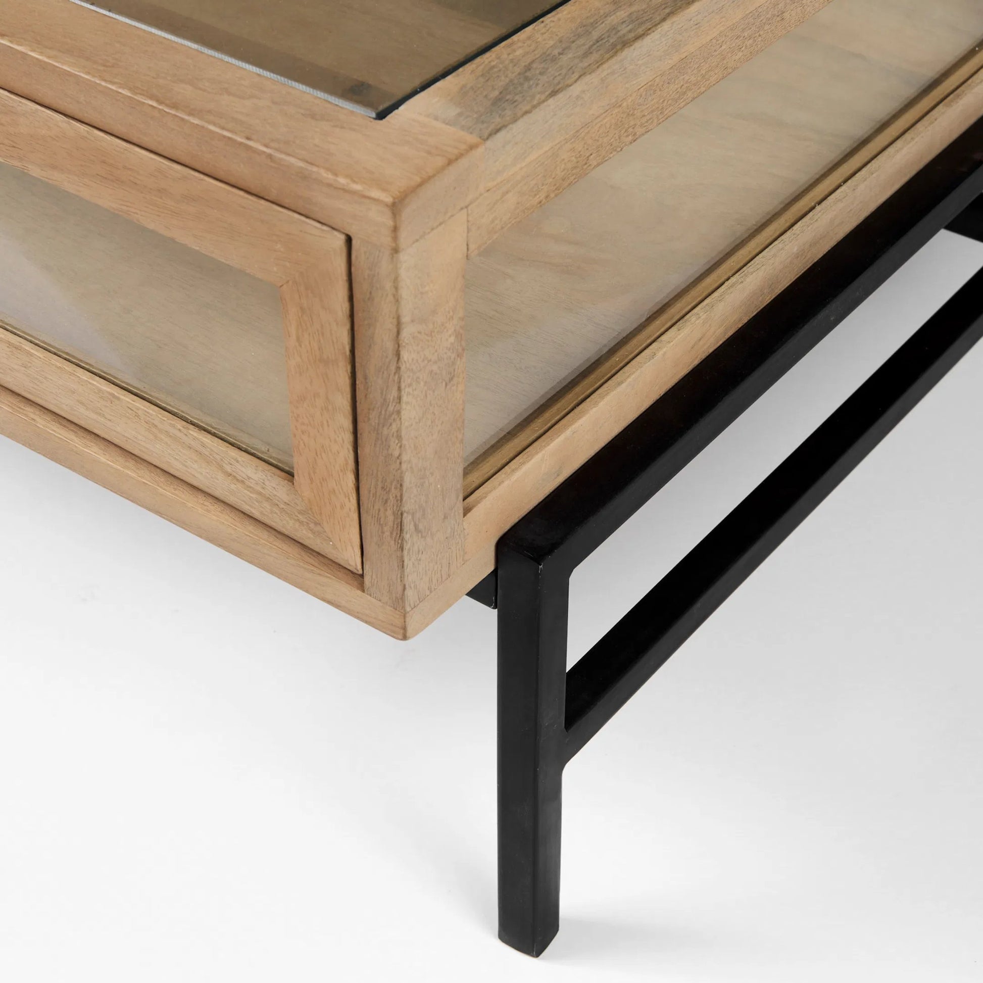Arelius Square Coffee Table by Mercana. Made from solid wood in a transitional style.