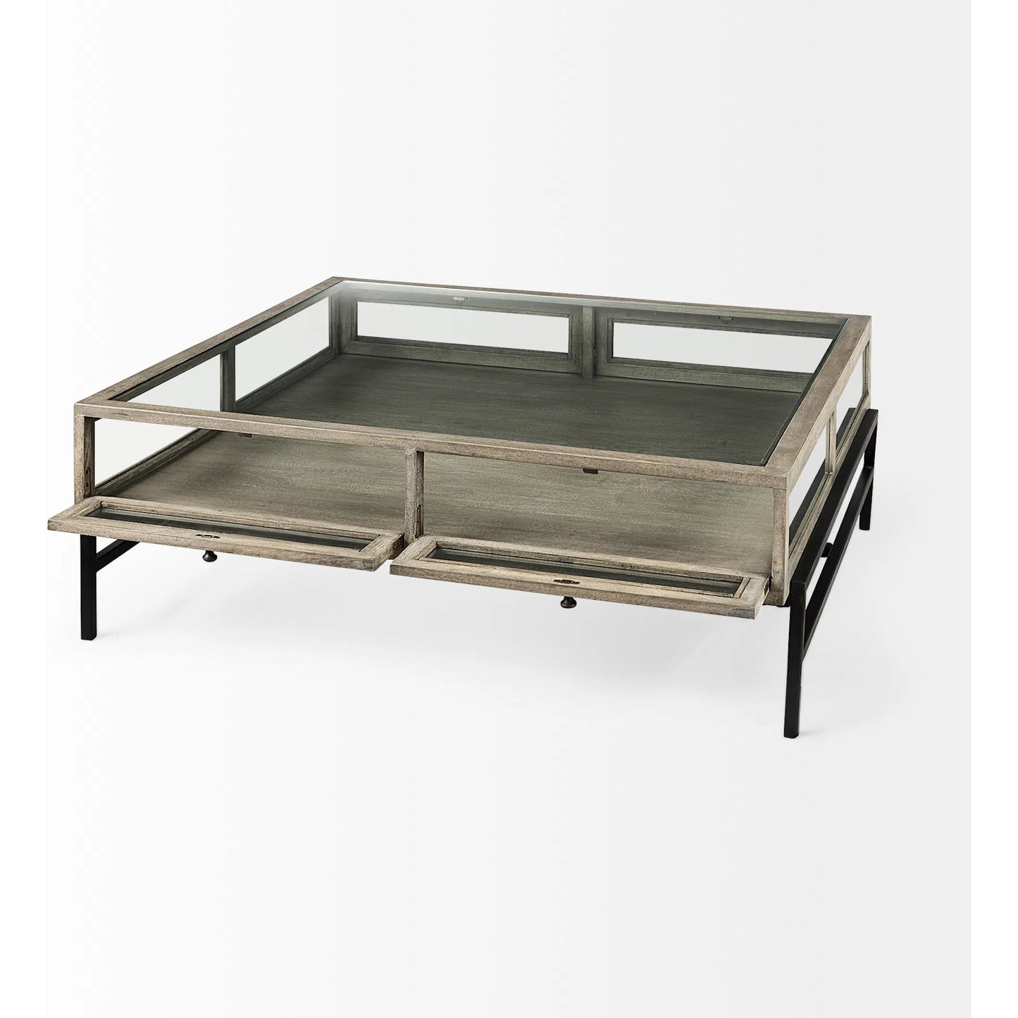 006 SI-2369395 | Additional Silo | Arelius Square Coffee Table by Mercana. Made from solid wood in a transitional style.