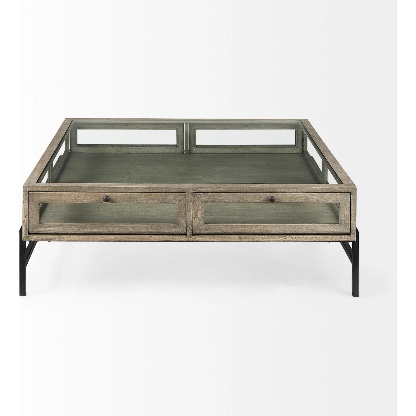 008 SI-2369395 | Additional Silo | Arelius Square Coffee Table by Mercana. Made from solid wood in a transitional style.