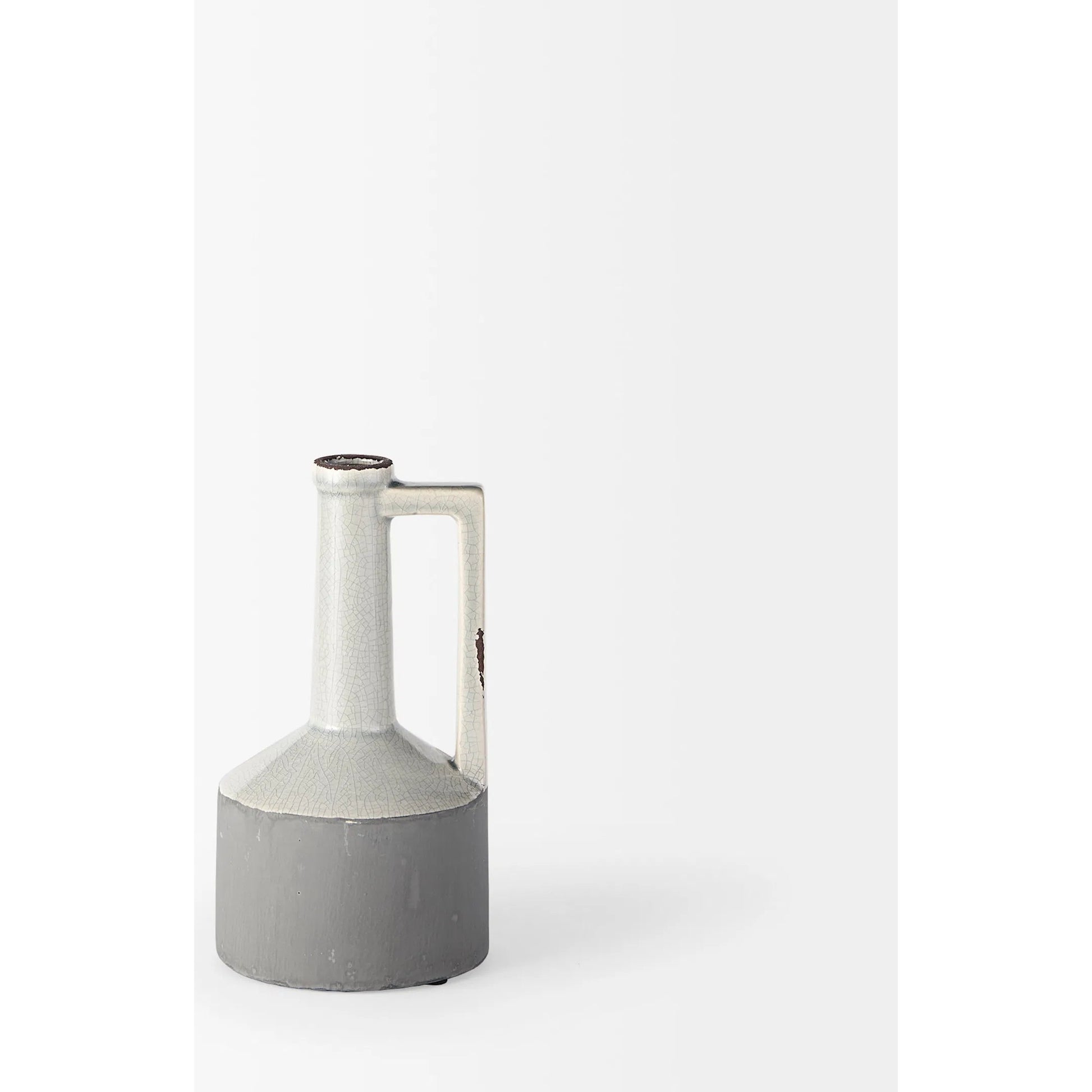 Burton Gray Jug Vase by Mercana in gray. Made from unique in a modern style.