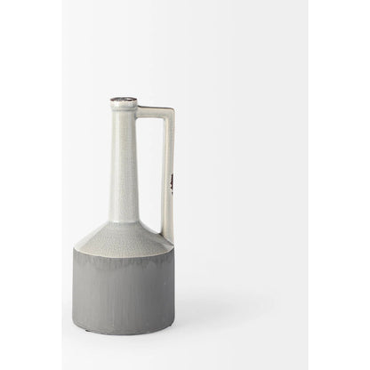 Burton Gray Jug Vase by Mercana in gray. Made from unique in a modern style.