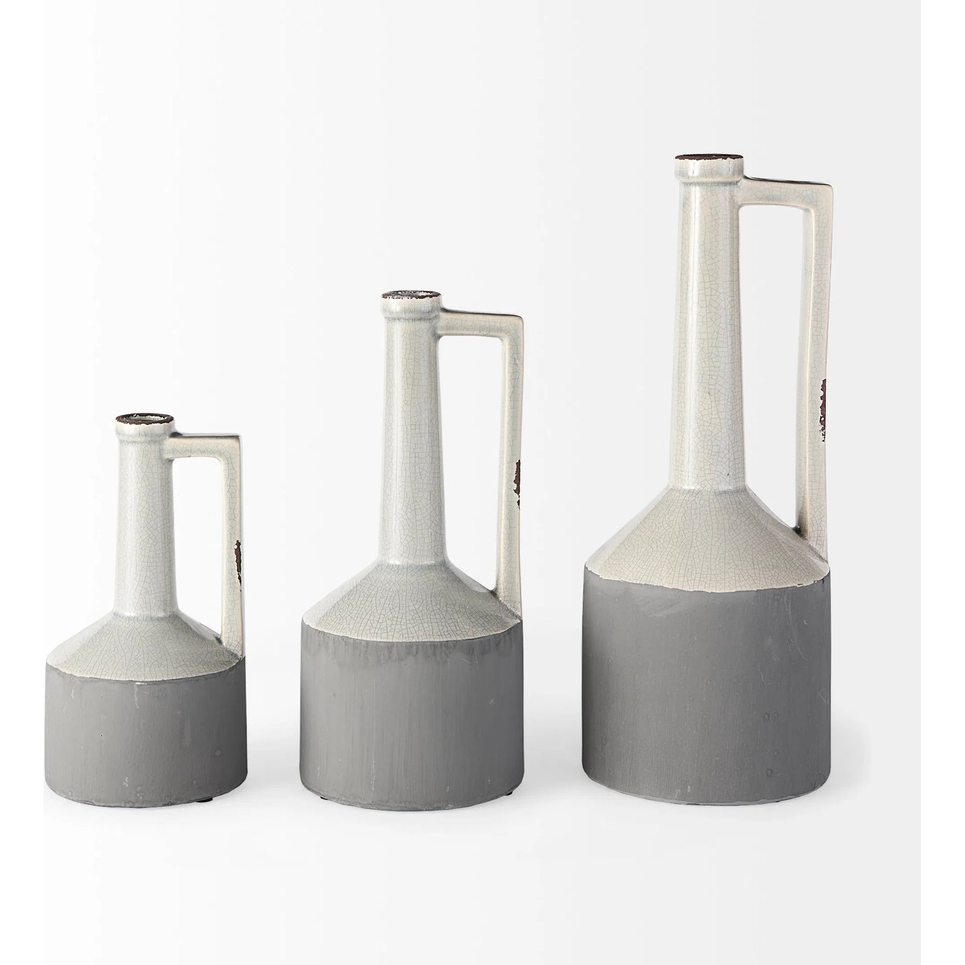 Burton Gray Jug Vase by Mercana in gray. Made from unique in a modern style.