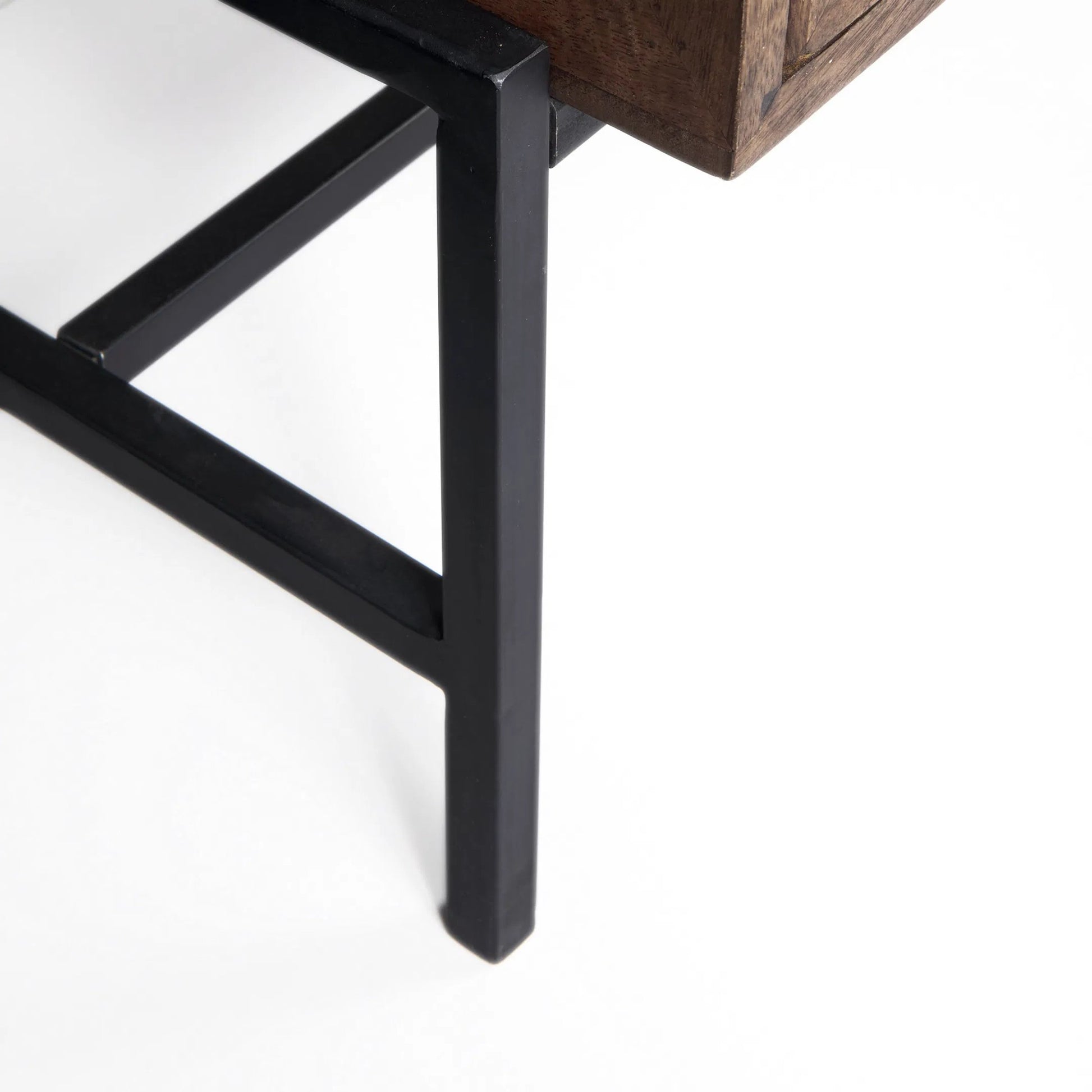 Arelius Sideboard by Mercana. Made from glass, solid wood, steel in a modern style.