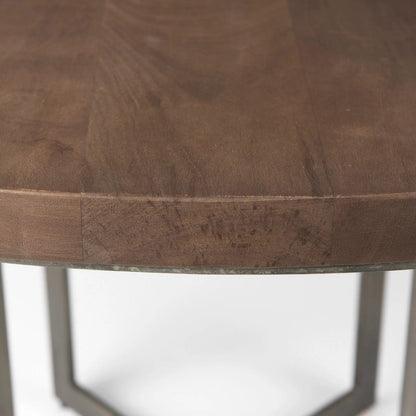 Faye Round Dining Table by Mercana. Made from solid wood in a unique style.