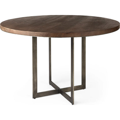 Faye Round Dining Table by Mercana. Made from solid wood in a unique style.