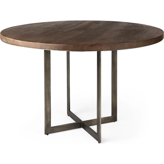 001 SI-2369431 | Primary Silo | Faye Round Dining Table by Mercana. Made from solid wood in a unique style.