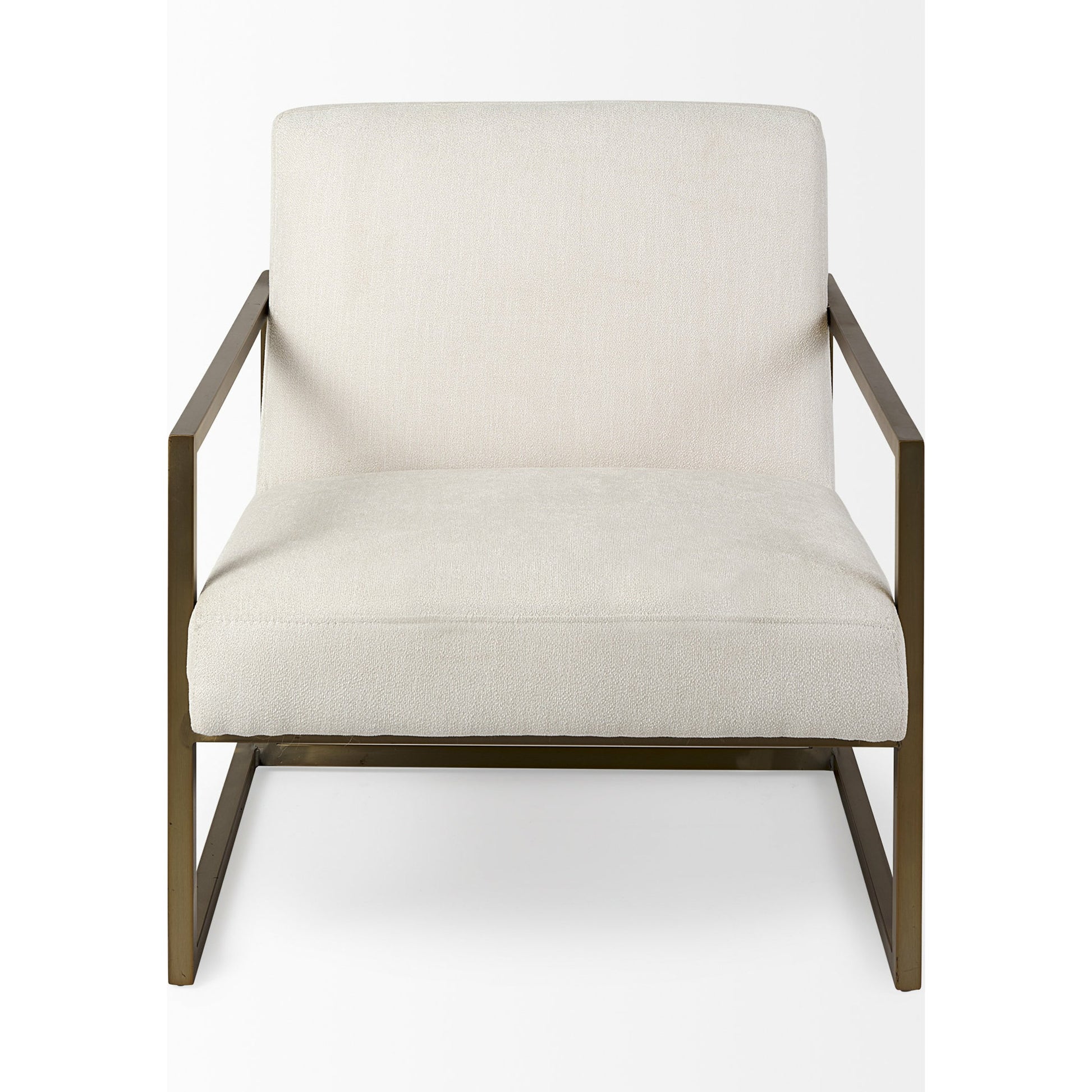 Armelle Upholstered Accent Chair by Mercana in gray. Made from fabric, metal in a transitional style.