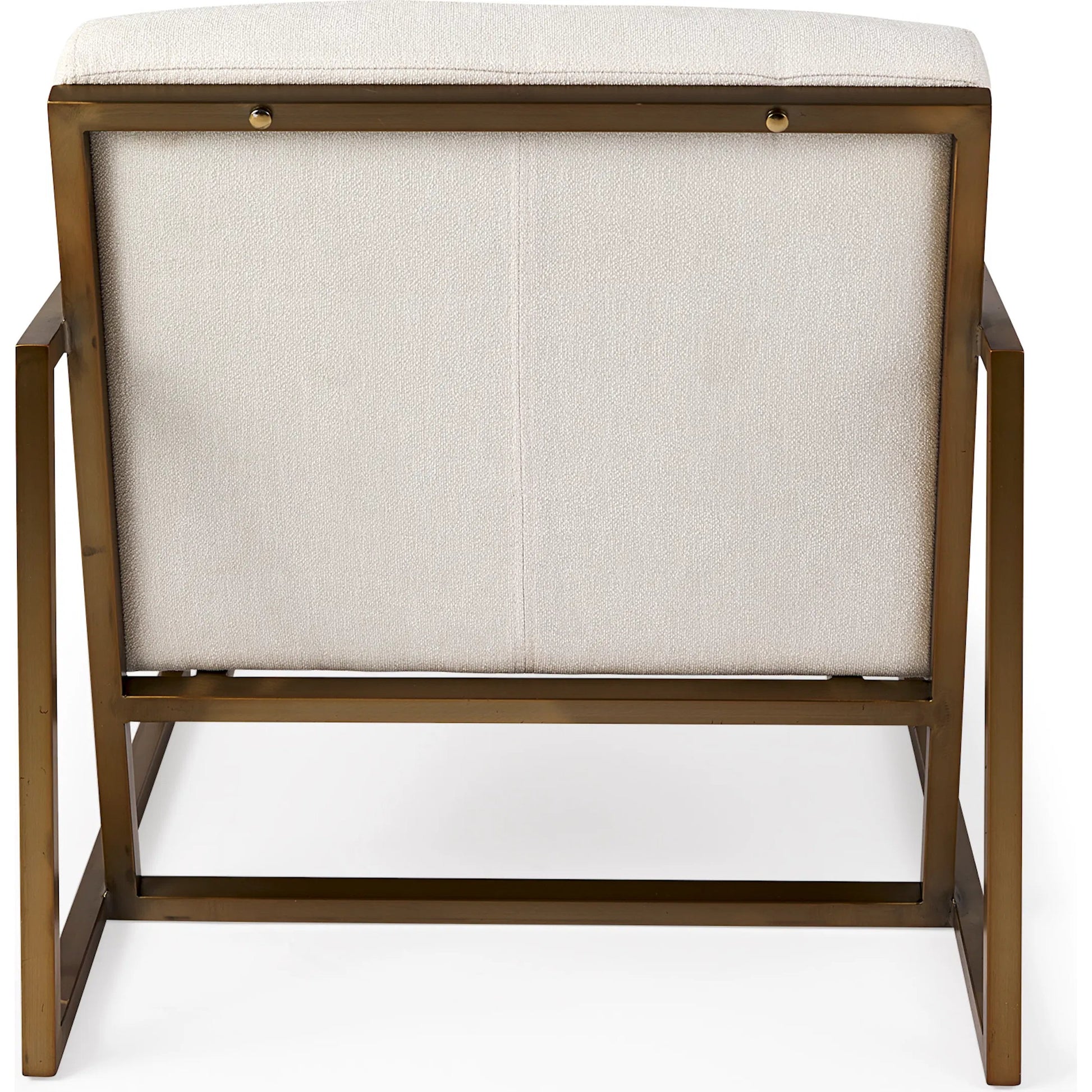 Armelle Upholstered Accent Chair by Mercana in gray. Made from fabric, metal in a transitional style.