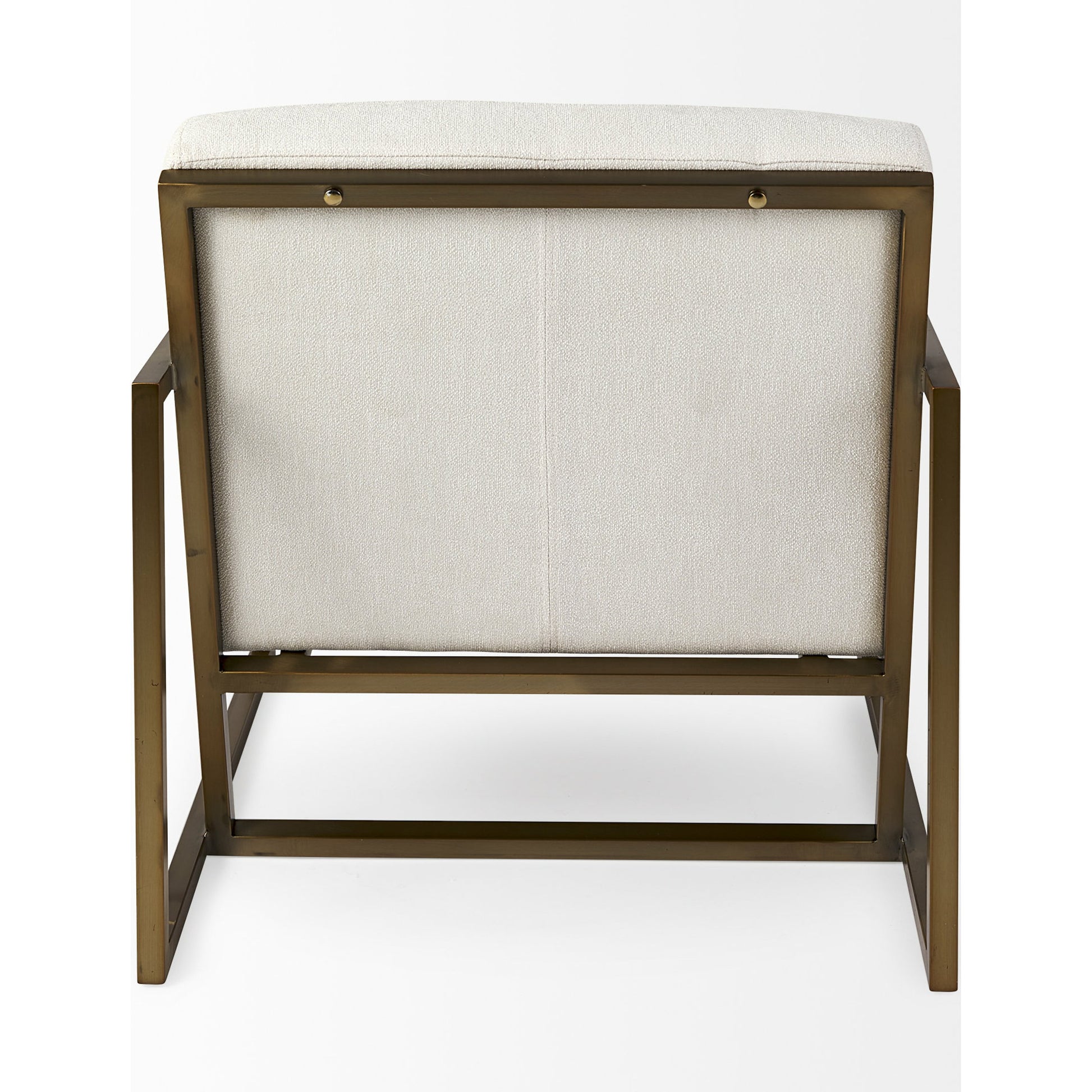 Armelle Upholstered Accent Chair by Mercana in gray. Made from fabric, metal in a transitional style.