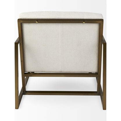 Armelle Upholstered Accent Chair by Mercana in gray. Made from fabric, metal in a transitional style.