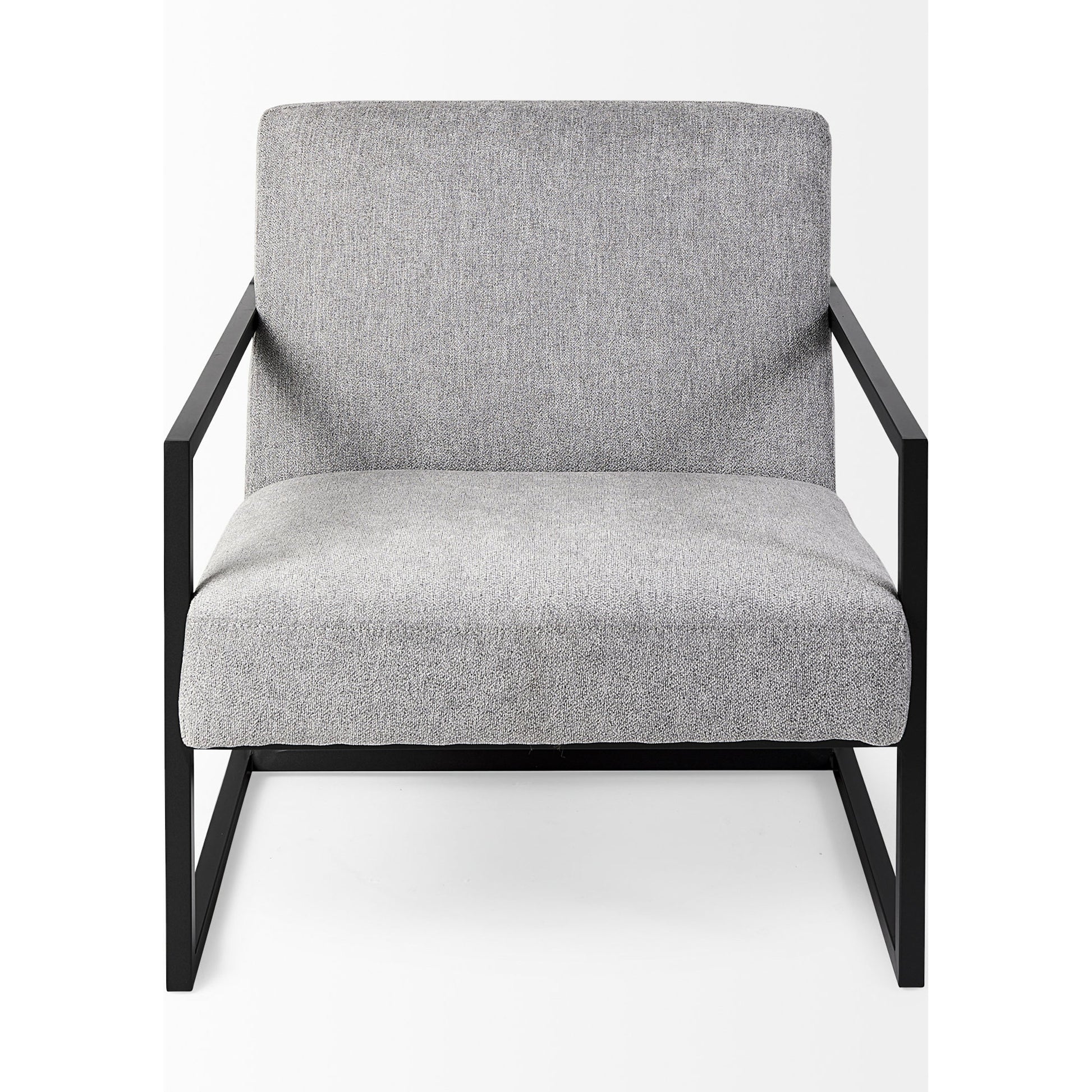 Armelle Upholstered Accent Chair by Mercana in gray. Made from fabric, metal in a transitional style.