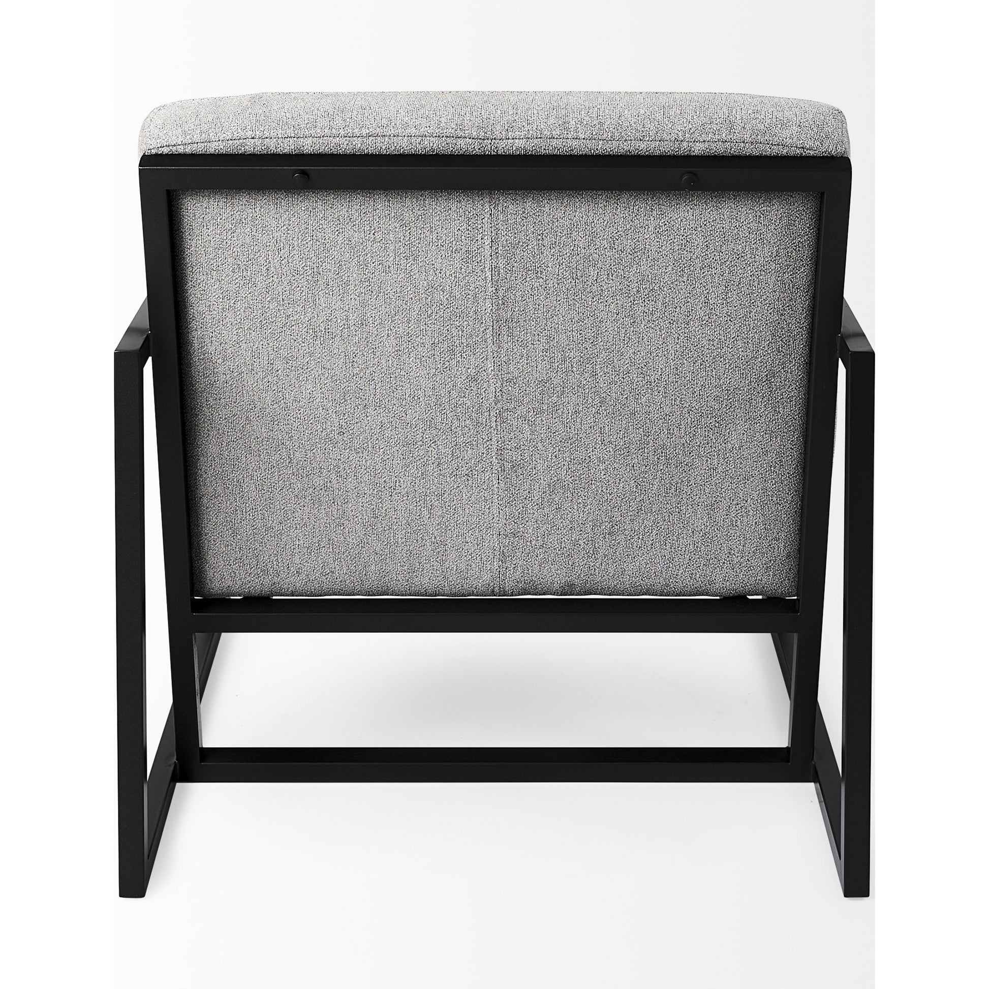 Armelle Upholstered Accent Chair by Mercana in gray. Made from fabric, metal in a transitional style.