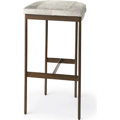 Millie Hide Seat Bar/Counter Stool by Mercana. Made from metal in a unique style.