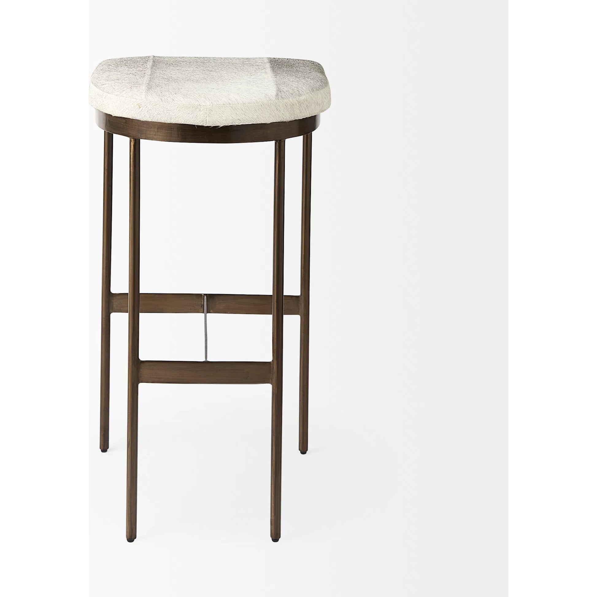 Millie Hide Seat Bar/Counter Stool by Mercana. Made from metal in a unique style.
