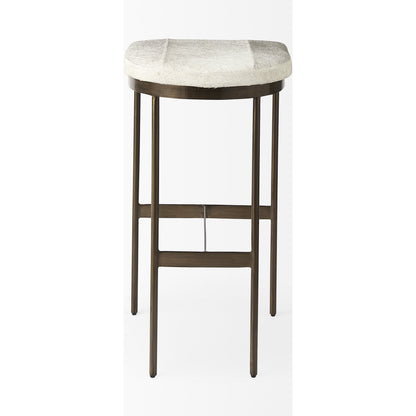 Millie Hide Seat Bar/Counter Stool by Mercana. Made from metal in a modern style.