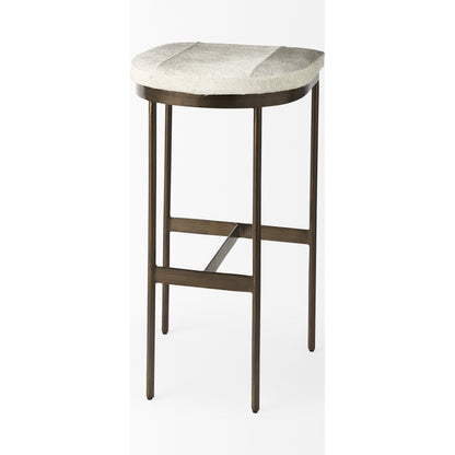 Millie Hide Seat Bar/Counter Stool by Mercana. Made from metal in a modern style.