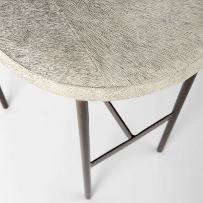 Millie Hide Seat Bar/Counter Stool by Mercana. Made from metal in a unique style.