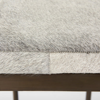 Millie Hide Seat Bar/Counter Stool by Mercana. Made from metal in a unique style.