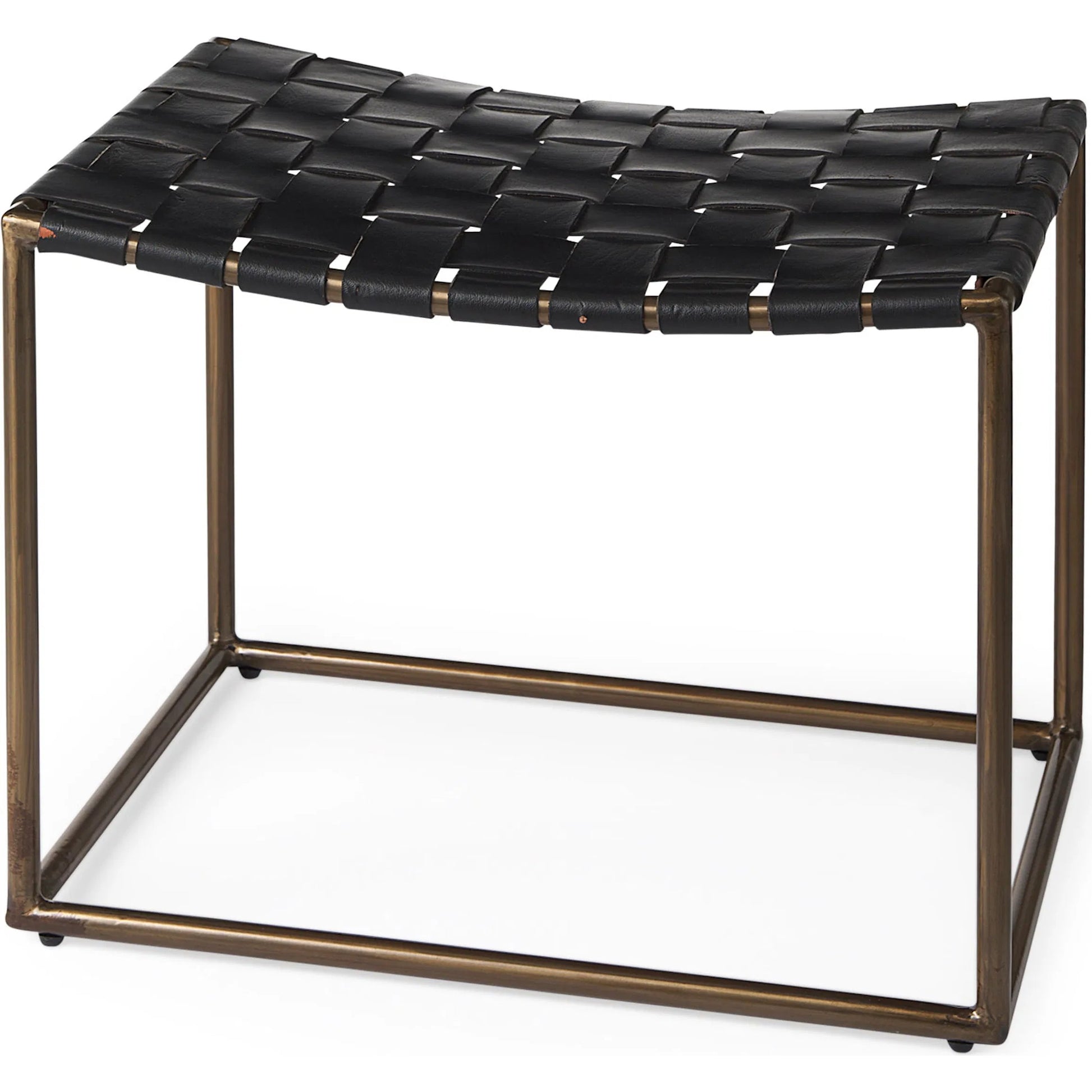 Clarissa Bench by Mercana. Made from leather, metal in a traditional style.