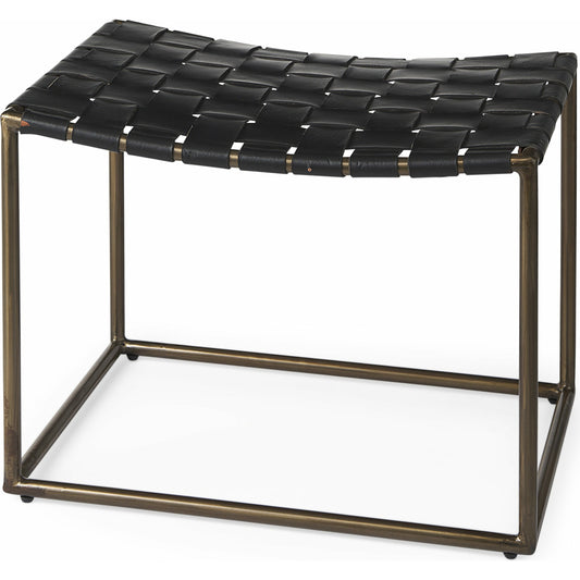 Clarissa Bench by Mercana. Made from leather, metal in a traditional style.