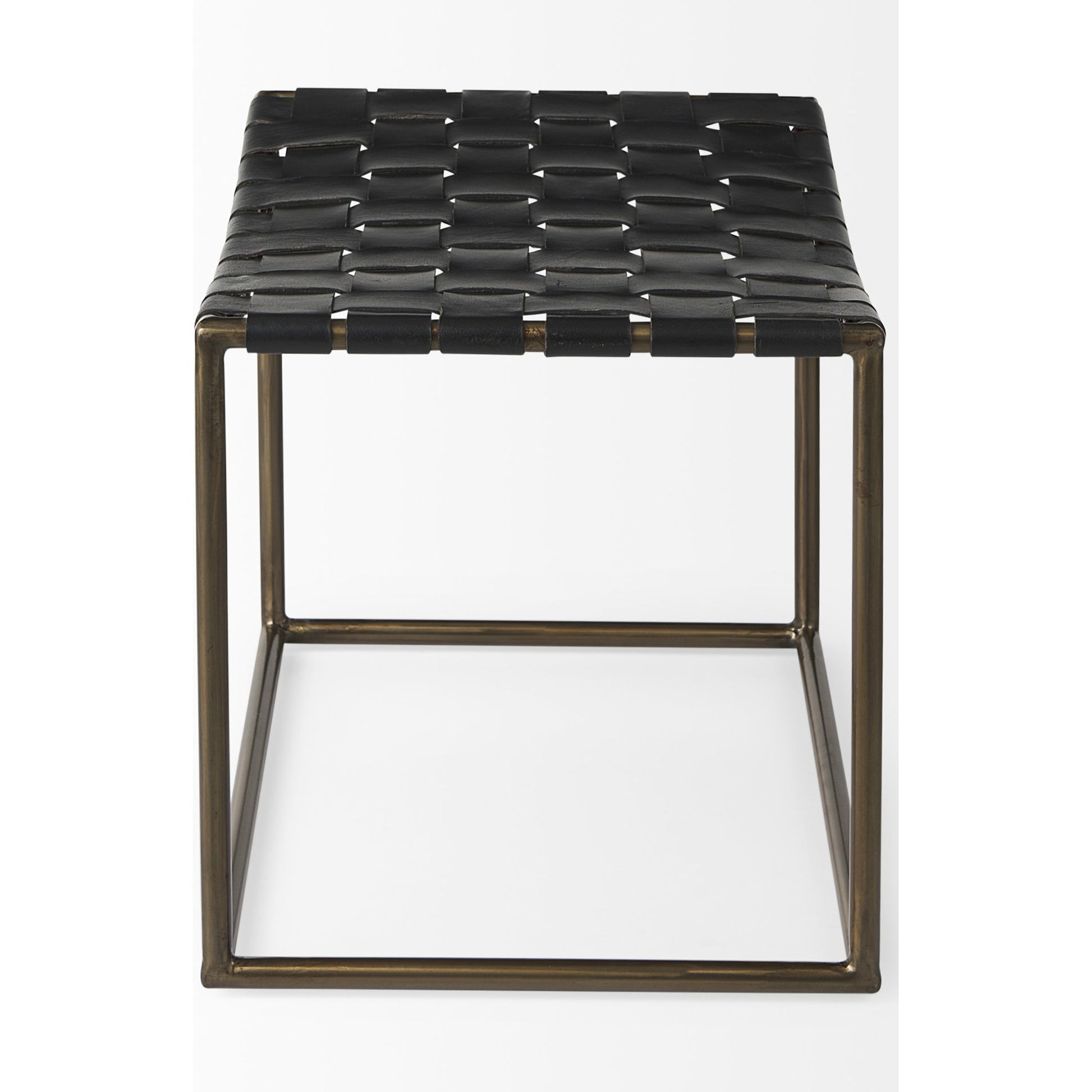 Clarissa Bench by Mercana. Made from leather, metal in a traditional style.