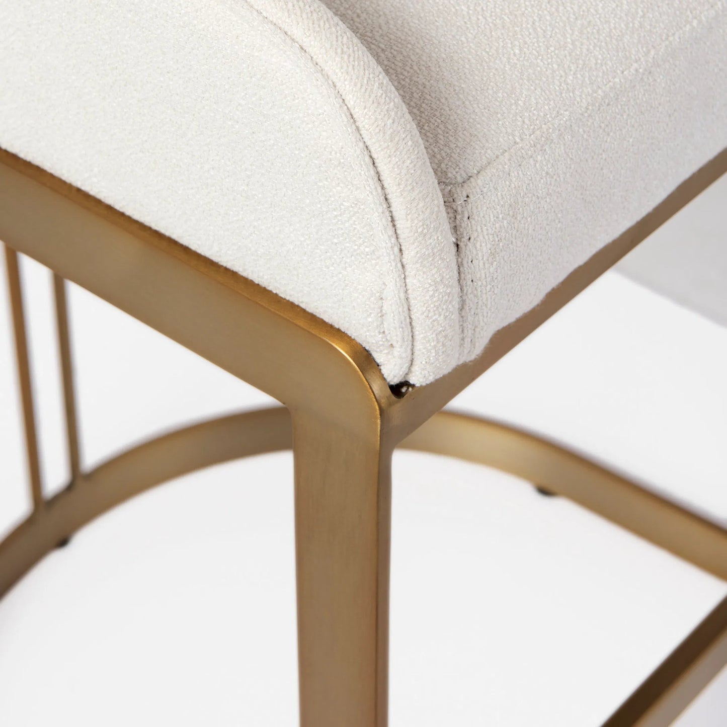 028 SI-2369541 | Closeup | Hollyfield Counter Stool by Mercana. Made from metal in a transitional style.