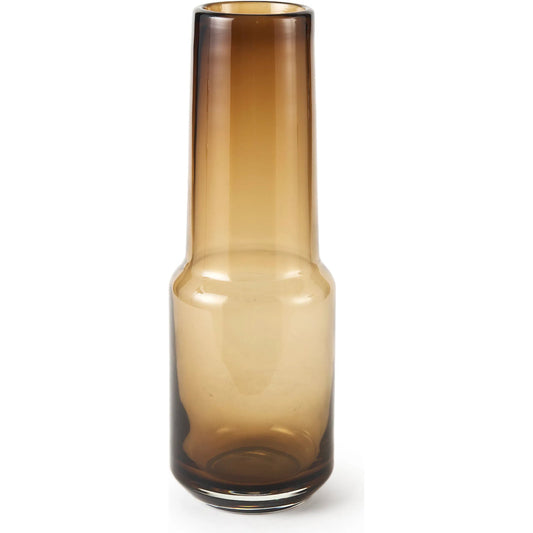 Amrita Vase by Mercana in golden brown. Made from glass in a unique style.