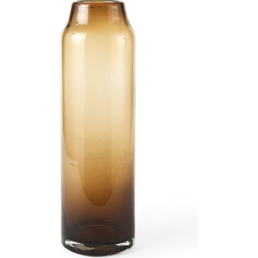 Amrita Vase by Mercana in golden brown. Made from glass in a unique style.
