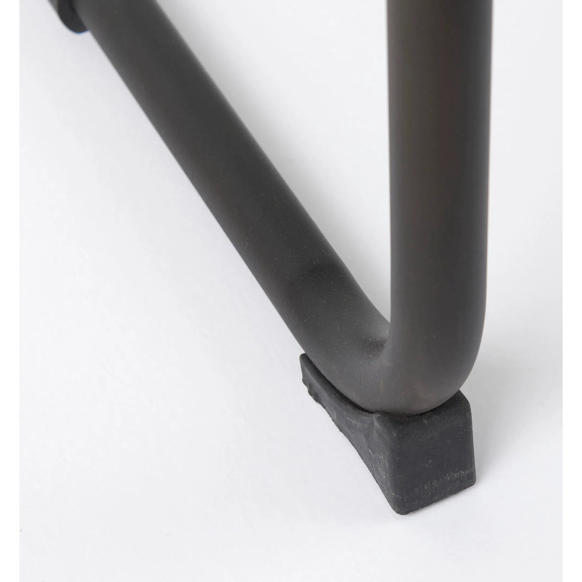 Berbick Leather Seat Bar Stool by Mercana. Made from leather, iron in a rustic style.