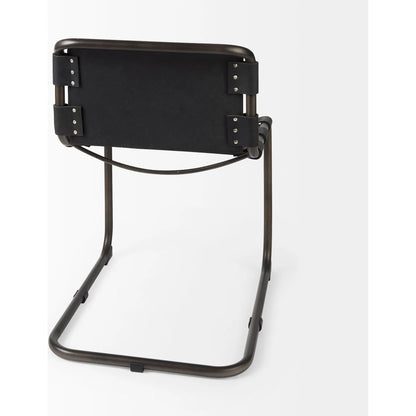 Berbick Dining Chair by Mercana. Made from leather, iron in a unique style.