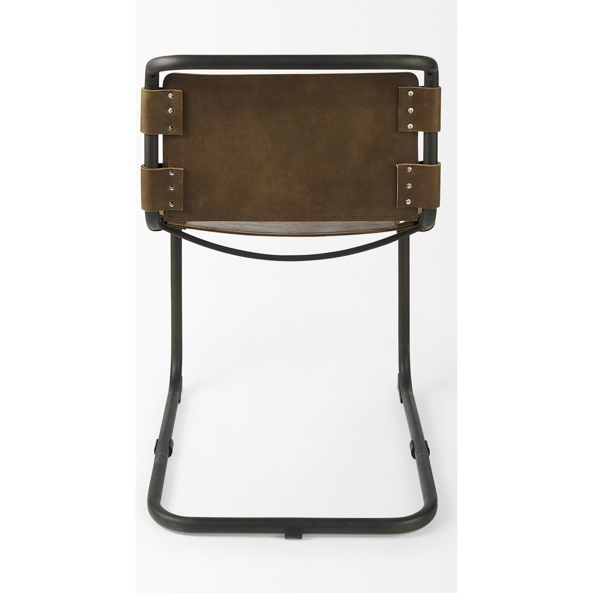 Berbick Dining Chair by Mercana. Made from leather, iron in a unique style.