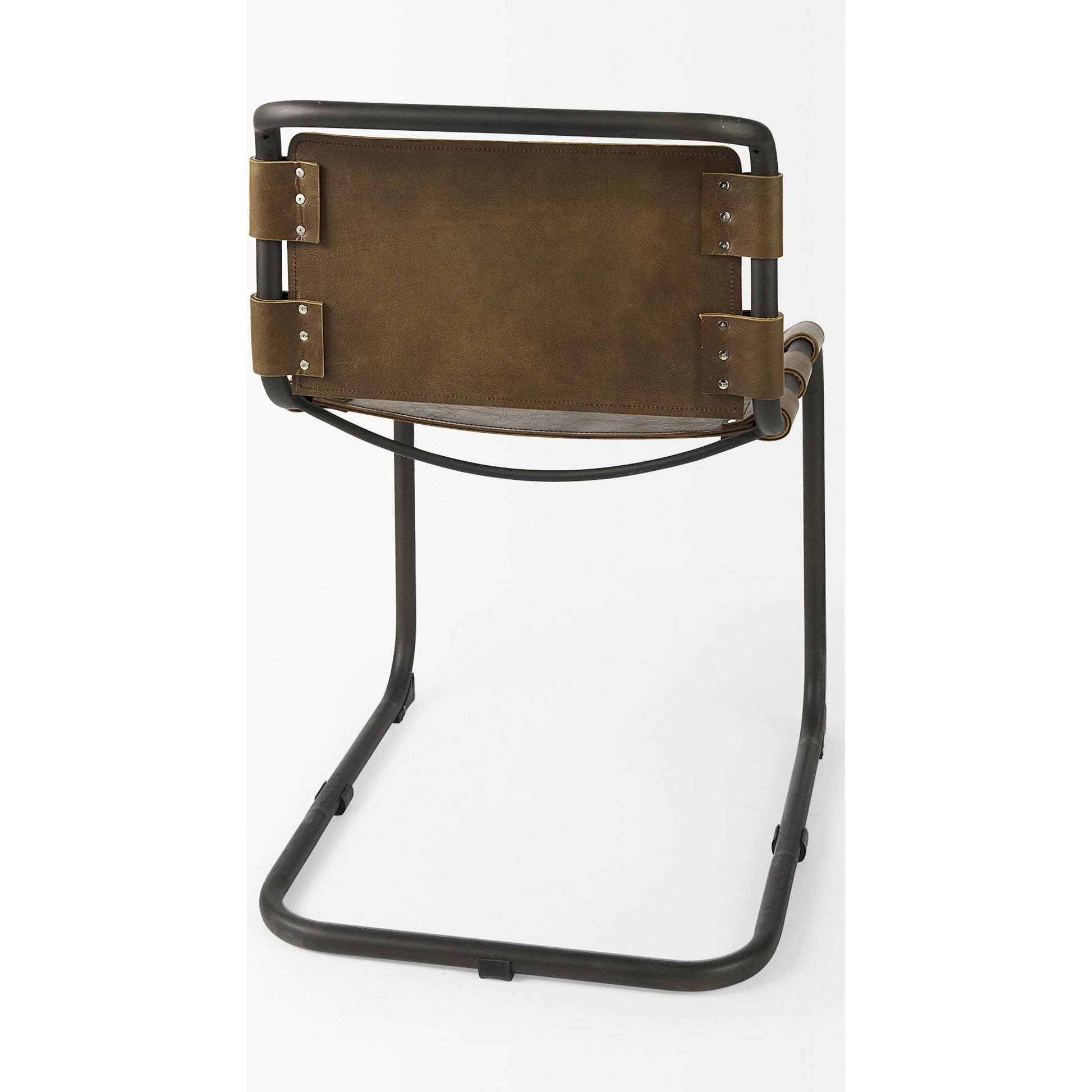 Berbick Dining Chair by Mercana. Made from leather, iron in a unique style.