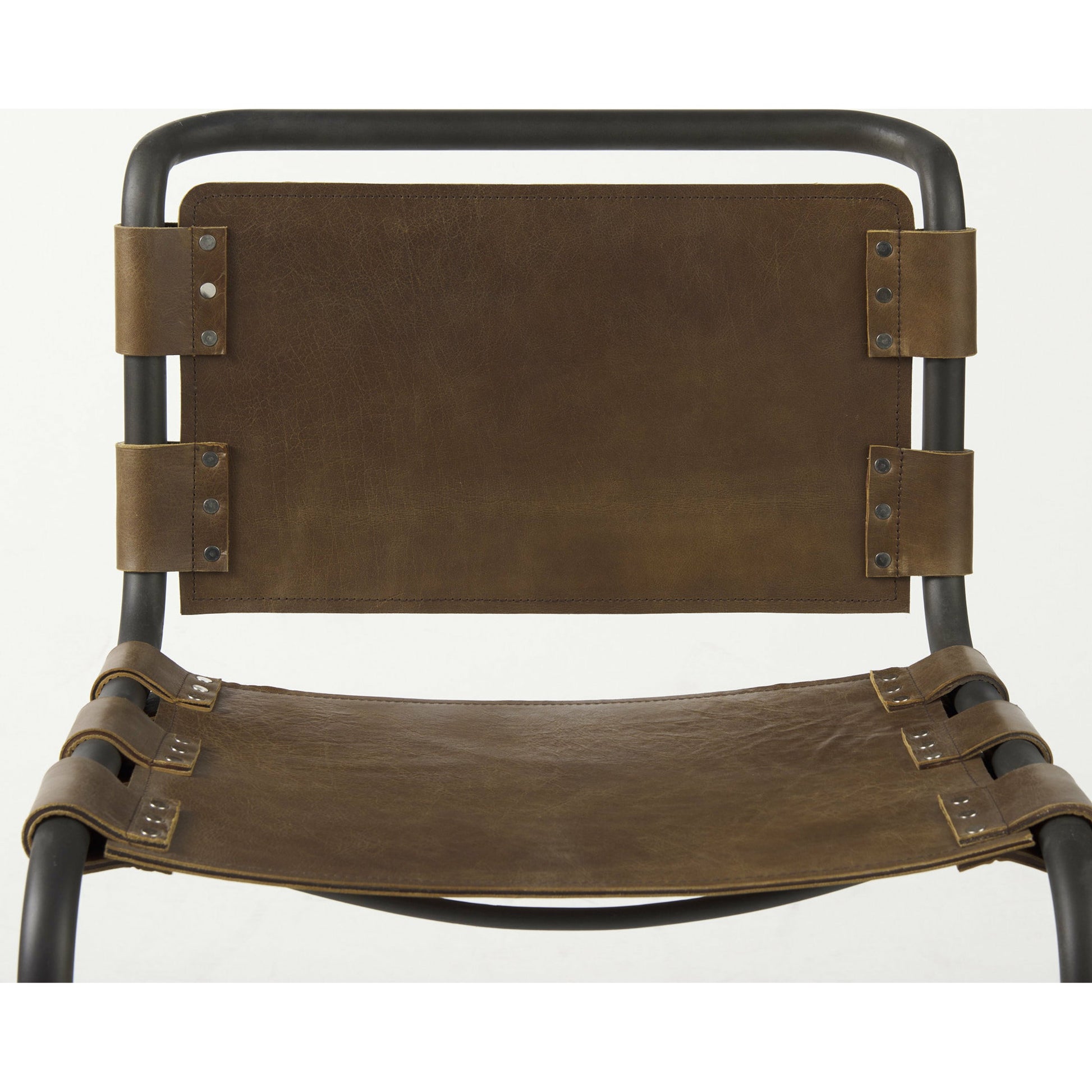 Berbick Dining Chair by Mercana. Made from leather, iron in a unique style.