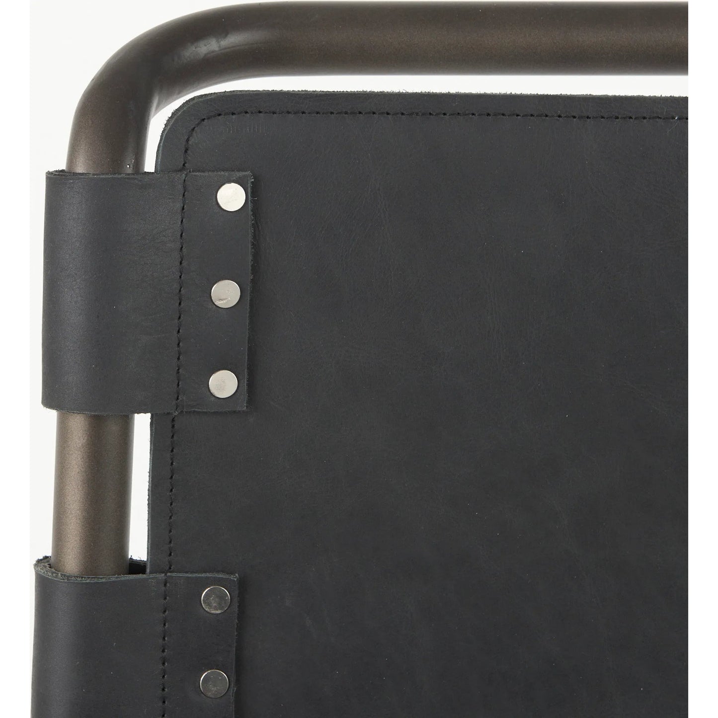 083 SI-1717932 | Closeup | Berbick Leather Seat Counter Stool by Mercana. Made from leather, iron in a modern style.