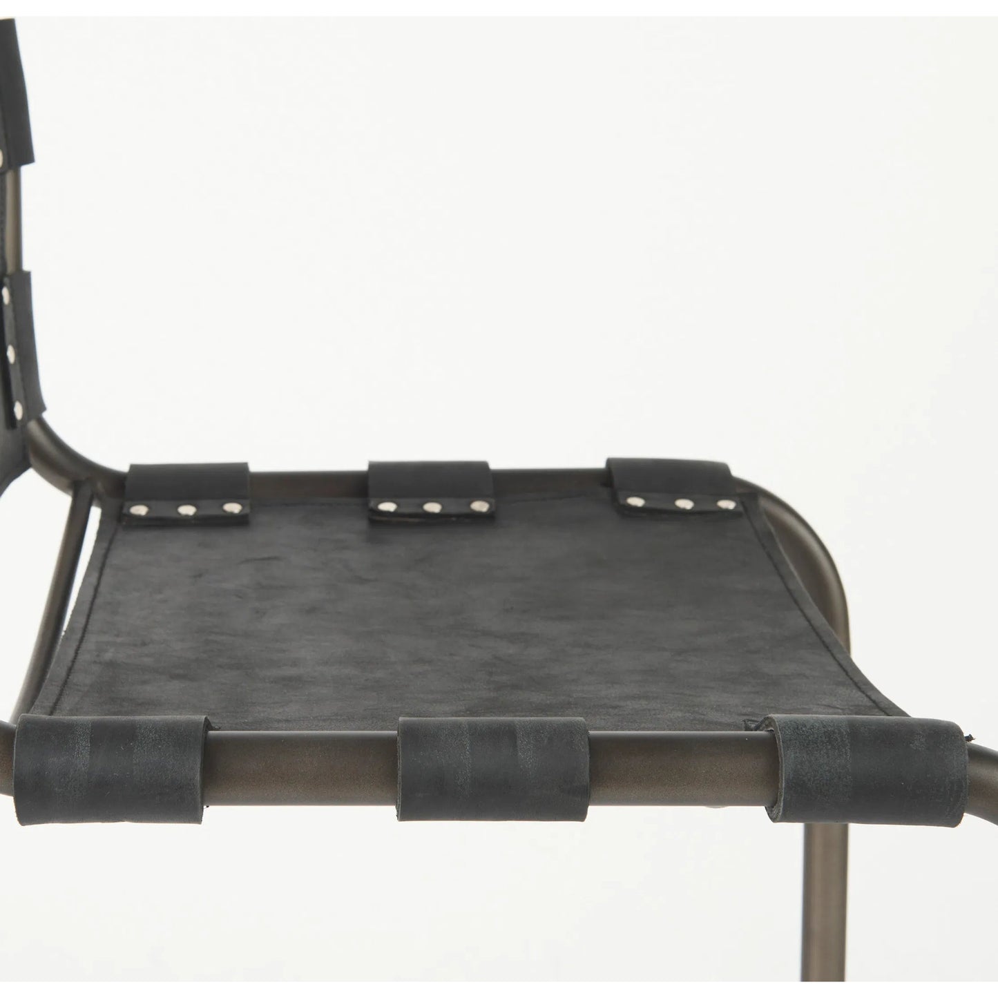 084 SI-1717932 | Closeup | Berbick Leather Seat Counter Stool by Mercana. Made from leather, iron in a modern style.
