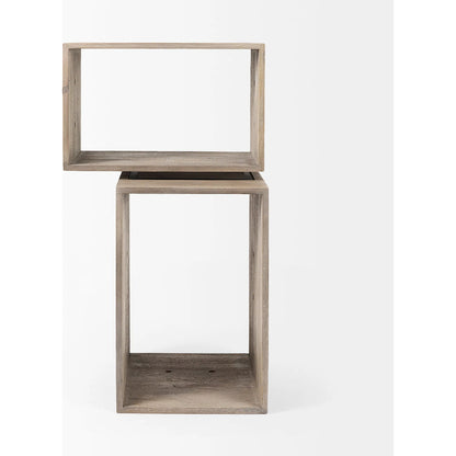 Simul Shelving Unit by Mercana in light brown. Made from wood in a unique style.