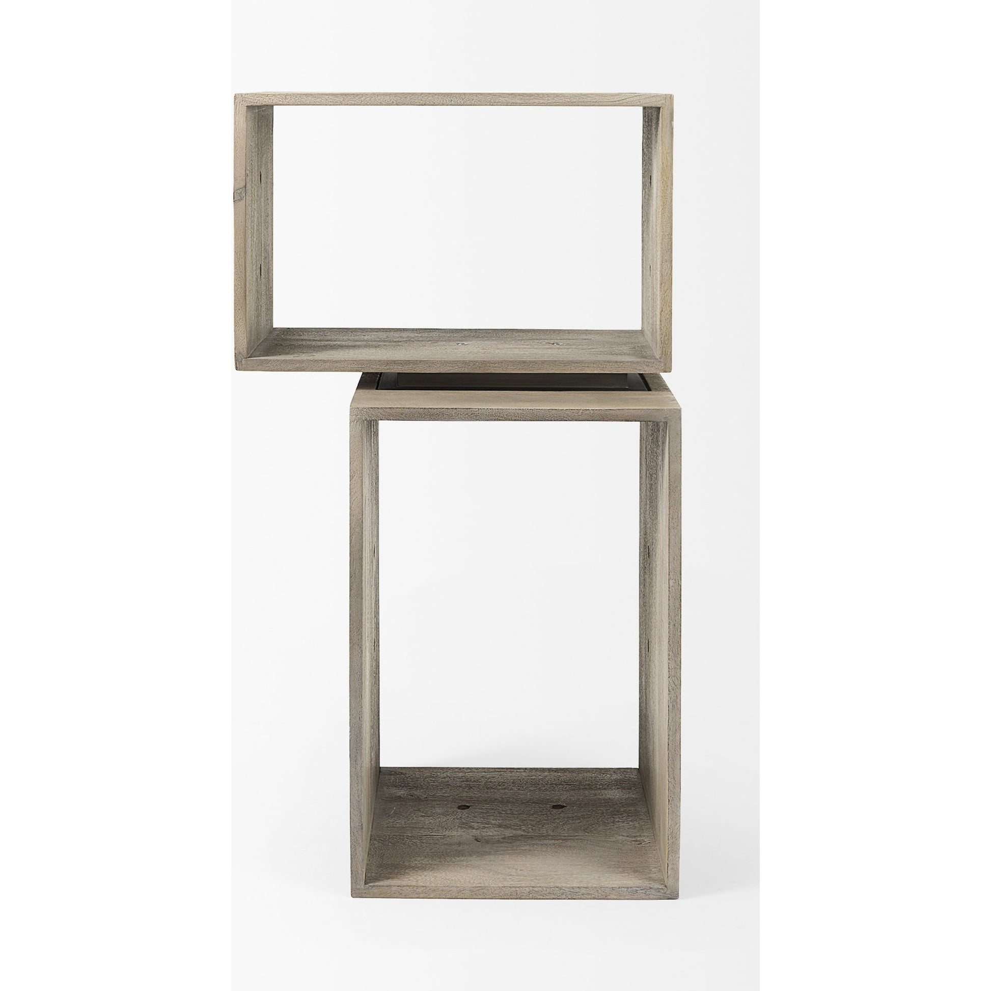 Simul Shelving Unit by Mercana in light brown. Made from wood in a coastal style.