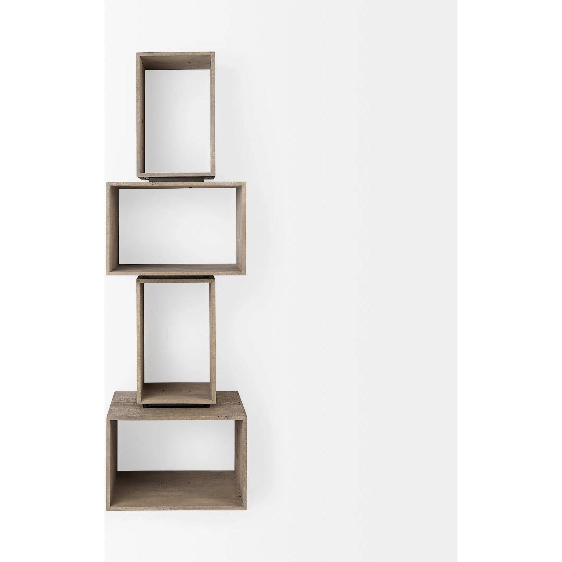 Simul Shelving Unit by Mercana in light brown. Made from wood in a unique style.