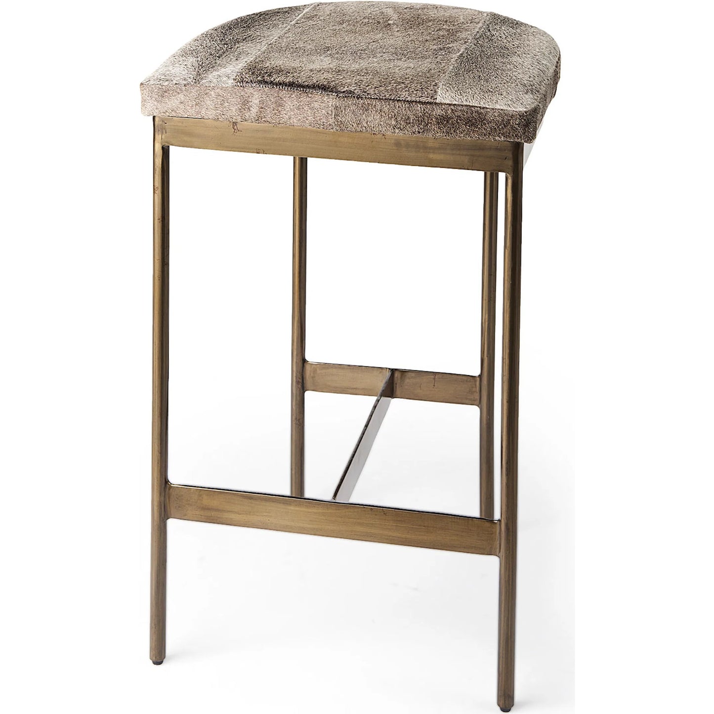 002 SI-1718034 | Primary Silo | Millie Hide Seat Bar/Counter Stool by Mercana. Made from metal in a unique style.