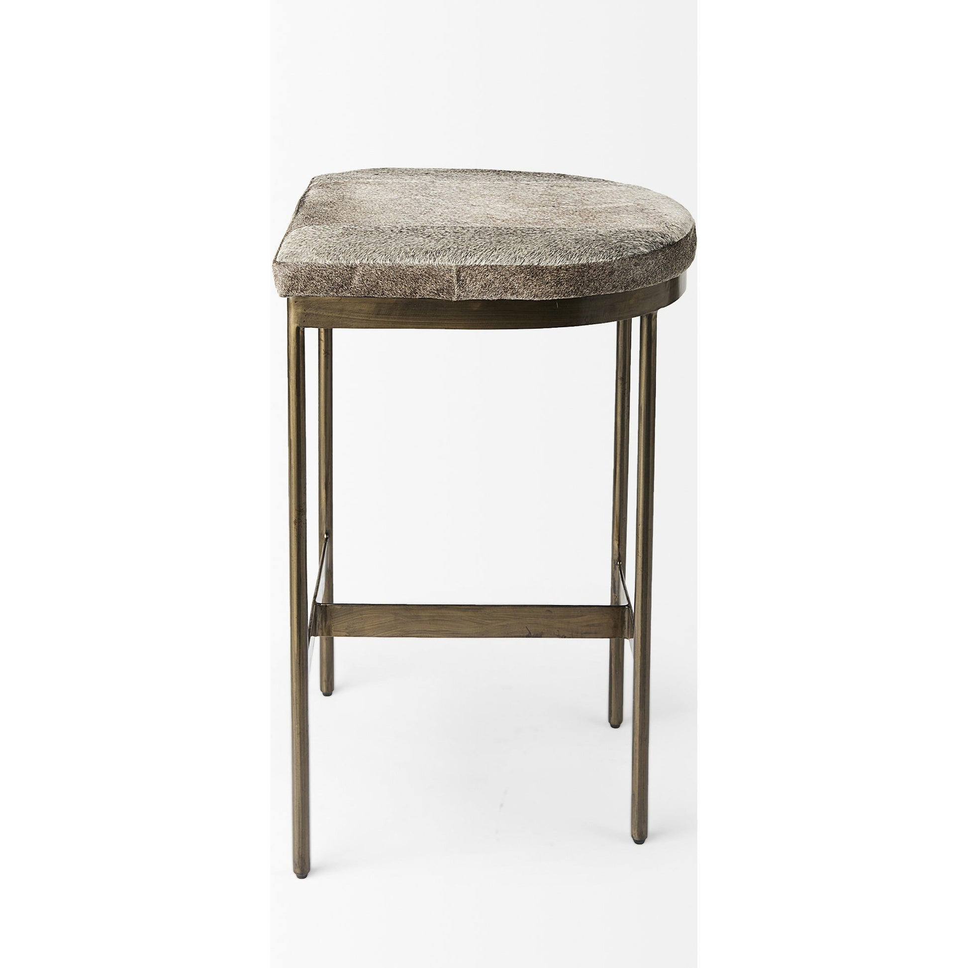 Millie Hide Seat Bar/Counter Stool by Mercana. Made from metal in a modern style.