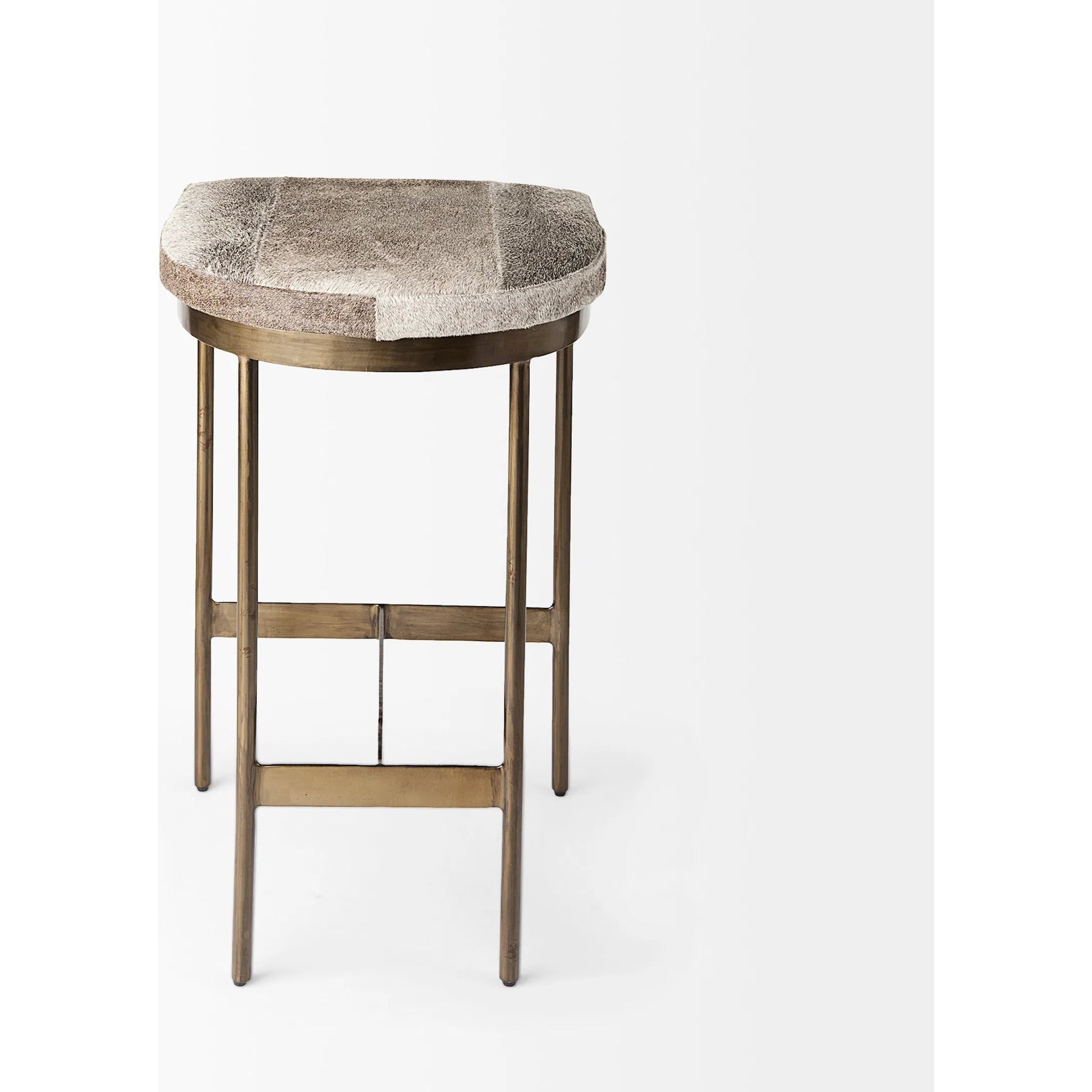 Millie Hide Seat Bar/Counter Stool by Mercana. Made from metal in a unique style.