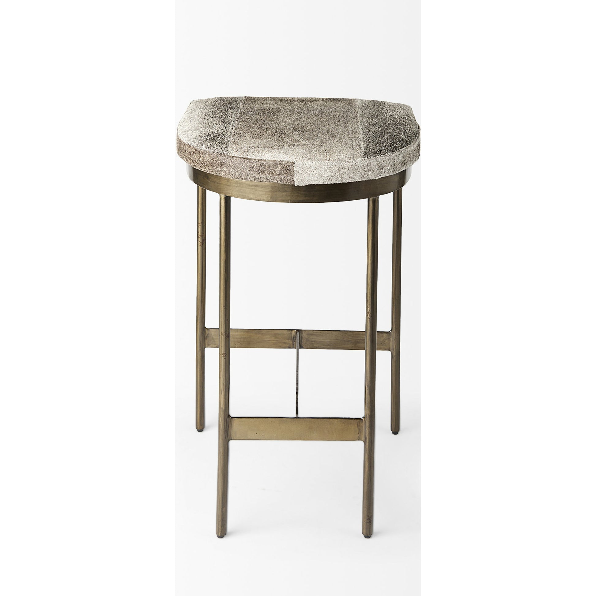 Millie Hide Seat Bar/Counter Stool by Mercana. Made from metal in a modern style.
